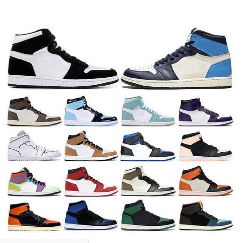 

Sale High 1 OG TOP 3 Banned Bred Royal Blue Mid Hare Women Basketball Shoes Men 1s Chicago Shattered Backboard Red White Sneakers, Color 29