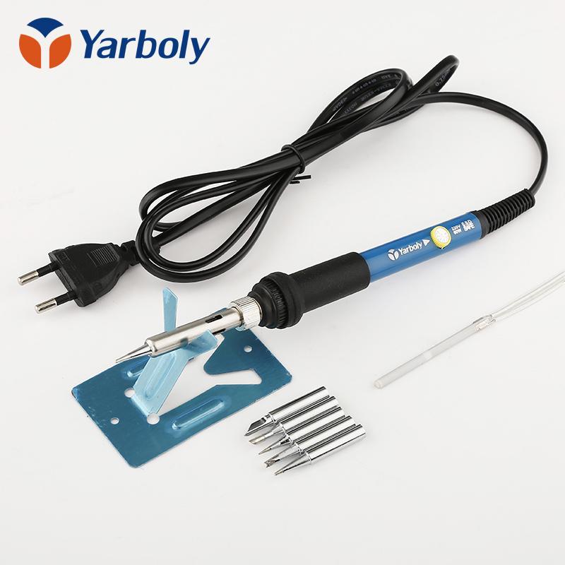 

Yarboly 907 Temperature Adjustable Electric Soldering Iron Solder station Repair tools with 5pcs Tips Ceramic Heating