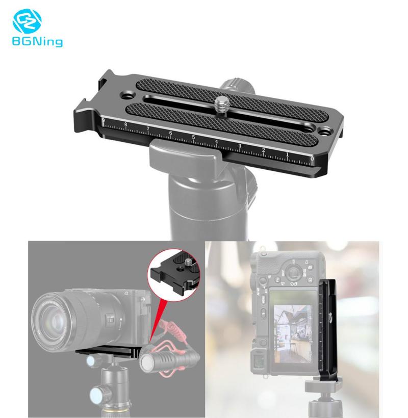 

Tripod Horizontal Vertical Quick Release Plate DSLR Camera Mount Bracket with Cold Shoe QR Plate for Ronin SC Gimbal Stabilizer