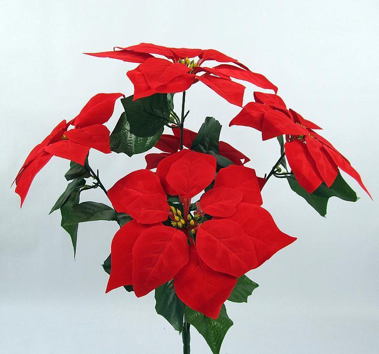 

Flower simulation , arts and crafts Poinsettia Christmas decoration Christmas gifts home decoration Do not contain flower pot1, Red