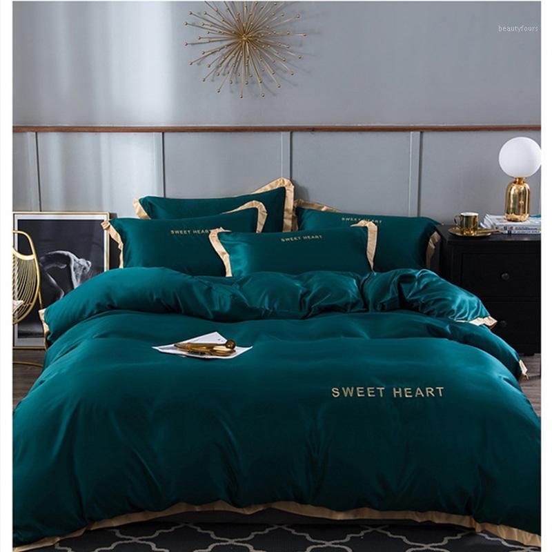 

Home Textile Bedding Sets Adult Bedding Set Bed White Blue Green Pink Duvet Cover Quilt Cover Brief Bedclothes Comforter1