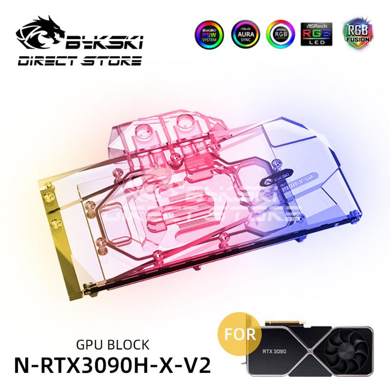 

Bykski GPU Water Block 3080 VGA Block For NVIDIA RTX3090/3080 Founders Edition VGA Watercooler Heatsink Copper N-RTX3090H-X-V2