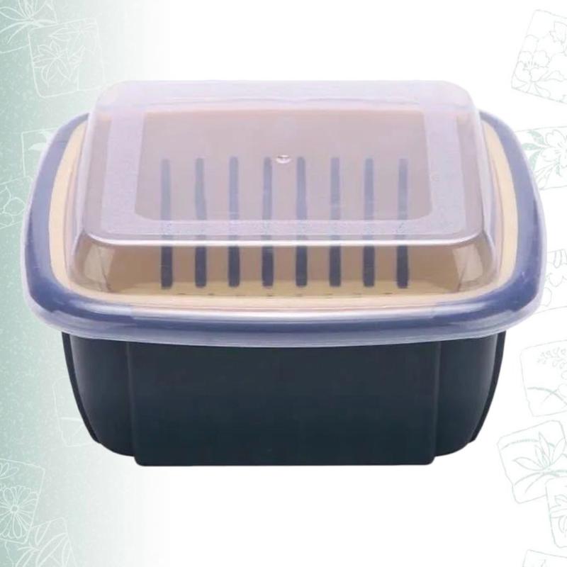 

2 Set Double-Layer Colander with Lid Kitchen Strainer Drain Basin Basket Washing Bowl and Strainer for Home Kitchen (Dar