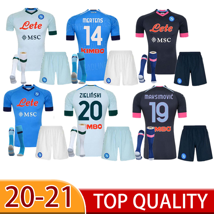 

2021 top Napoli soccer jersey H.LOZANO MERTENS Naples football shirt 2020 KOULIBALY camiseta de fÃºtbol INSIGNE MILIK maillots Adult+Kids Kit, Black;yellow