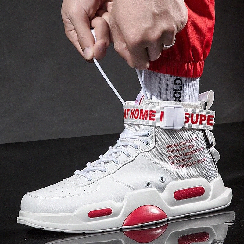 

Men Dad Sneakers Casual Shoes Off Chunky White Sneakers Outdoor Walking High Top Shoes Zapatillas Hombre Breathable #Hx8J