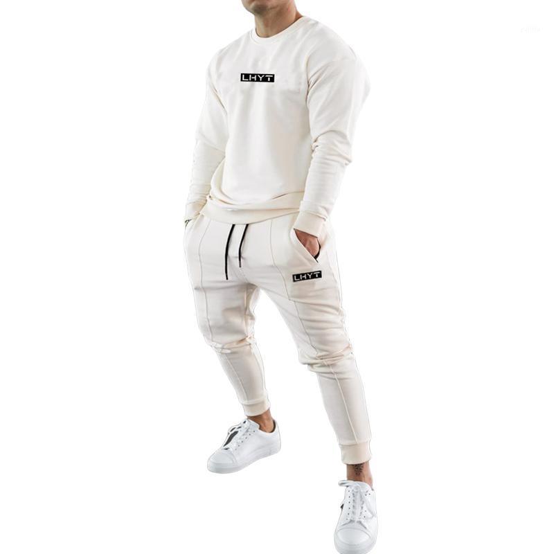 

Men's Tracksuits Running Suits Cotton Sweatshirt & Jogging Pants Gym Workout Casual Two-Piece Suit Sports Autumn Sportswear1, Beige
