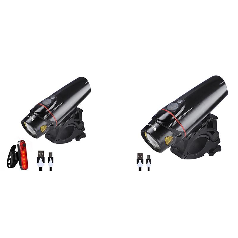 

WEST BIKING Mountain Bike Light Set LED T6 Rear Front Light 4 Modes Cycling USB Rechargeable Headlight