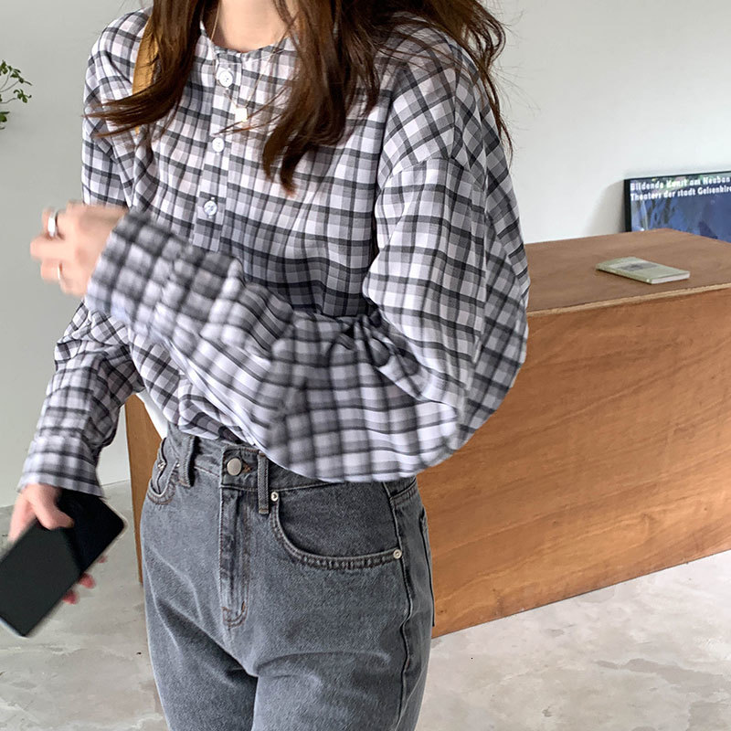 

2021 New Autumn Korean style shirt long sleeve women and blouse tops (x1589) H772, Black