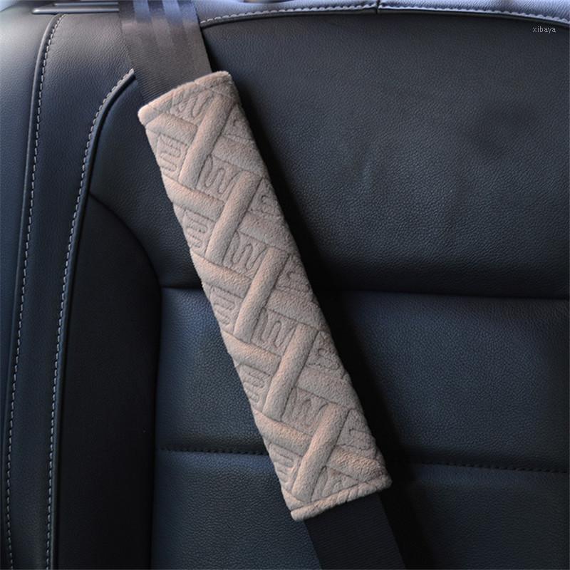 

MIX] 30Pairs 26*6cm Plush Lattice Car Seat Belt Cover Embroidered M Shoulder Pads Padding Safety Belt Auto Interior Decoration1