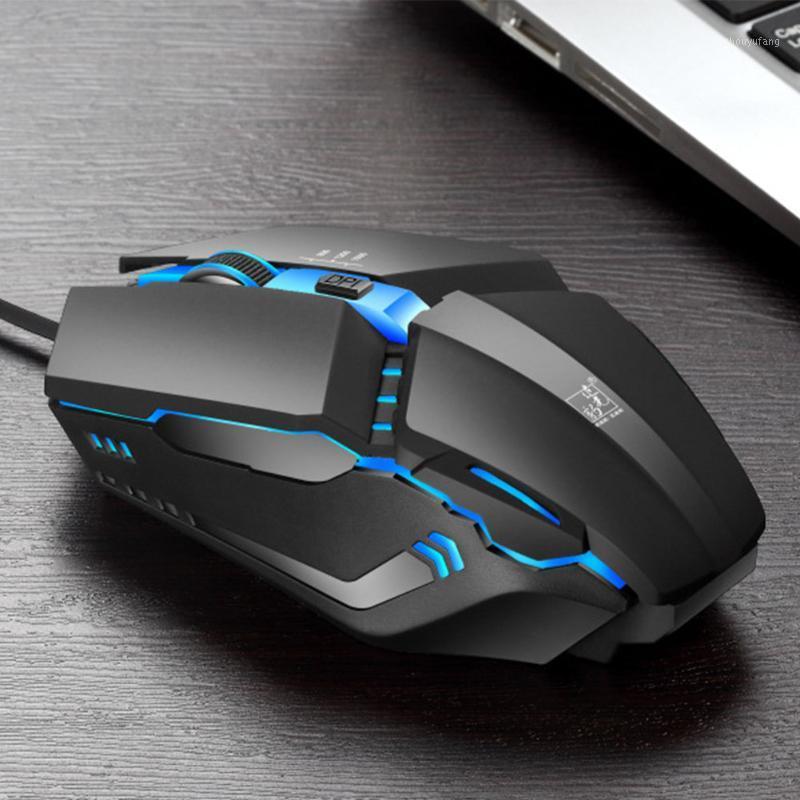 

K3 Mice USB Wired Ergonomic Glowing Plug And Play 4 Keys Gaming Mouse Laptop ABS 7 Colors Lighting Professional Silent1