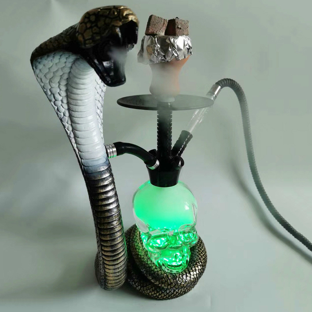 Hookahs Arabian Hookah Full Set Bar With Light Hookah Snake Pipe Pot