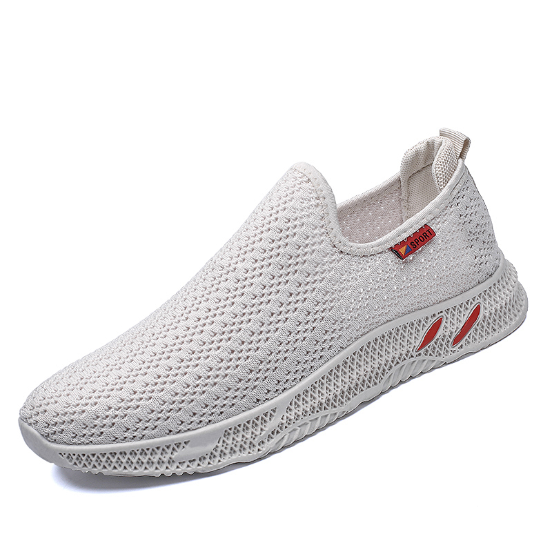 

2020 new men's knitted casual lace-up breathable shoes with no sliding to the male fly weaving tourism sports 686H, Blake