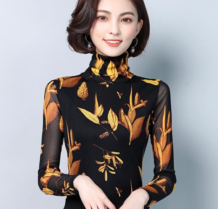 

New Big Size T-shirts Wear Winter Plus Turtleneck Autumn Clothes Br4m, Black