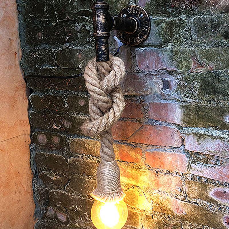 

Retro Rope Wall Lamp LED Wall Light Home Lighting Mounted Sconce For Restaurant Bedroom Staircase Living Room Home light fixture