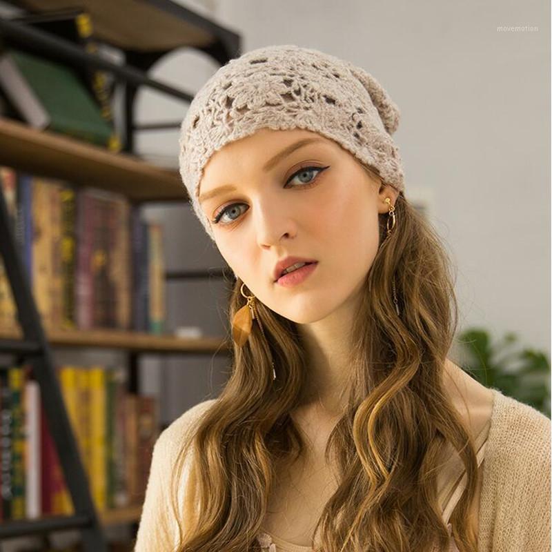 

Girl Hand-woven Korean Beanie Hat Spring Autumn Women Sweet Cute Wool Skullies Cap Female Multifunctional Collar Knit Hats H67771, Black