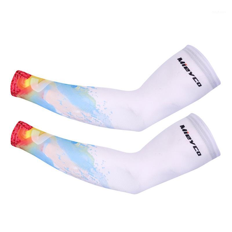 

Mieyco Basketball Armguard Sports Protective Gear Tennis Riding Taekwondo Breathable Warm Long Bracers Sleeve Sunscreen Arm Set1, Silver