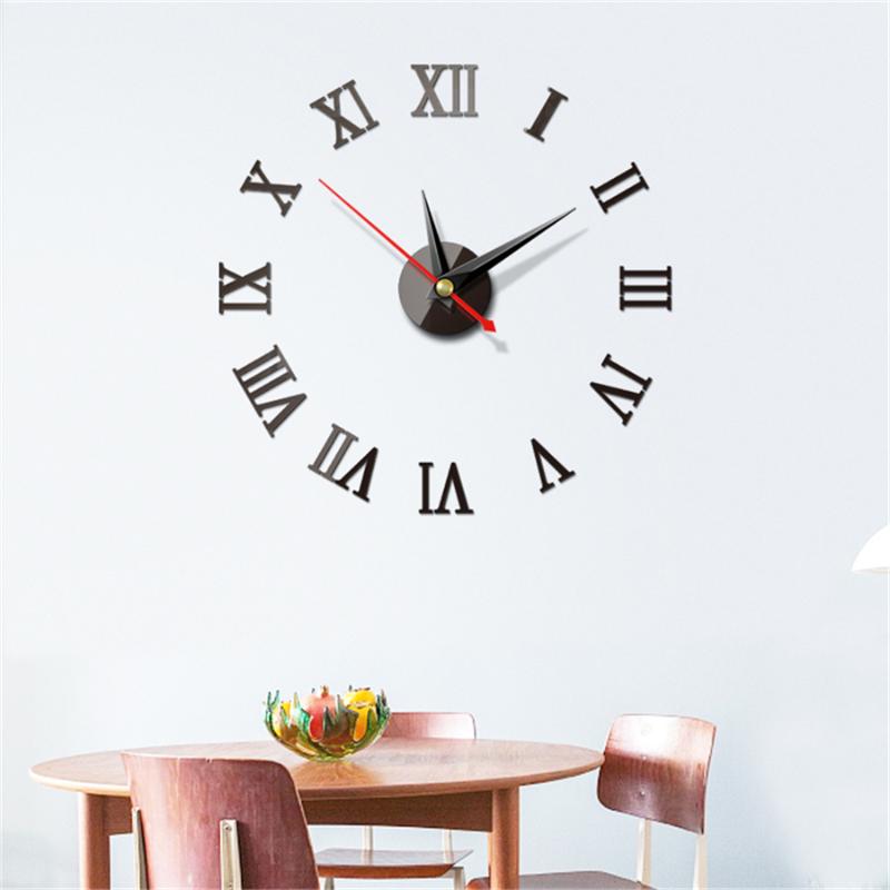 

2020 Home Decoration Mirror Acrylic Wall Clock Diy Circular Watch Kids Room Clocks Reloj Pared Madera
