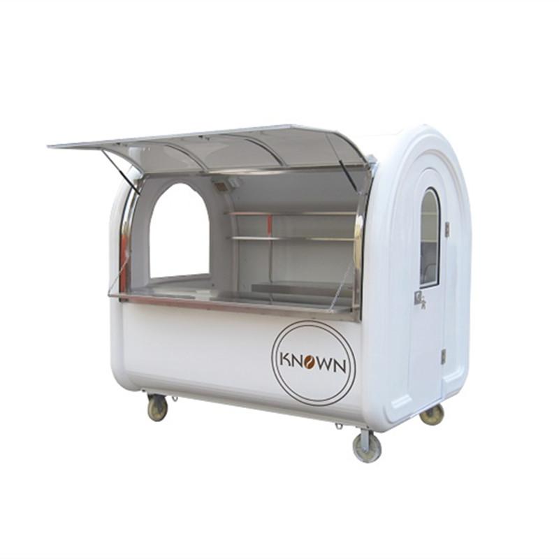 

High Quality 4 Wheels Kiosk Truck Trailer Mobile Kitchene Hot Dog Coffee Fast Cart with Light and Two Tanks Free Ship