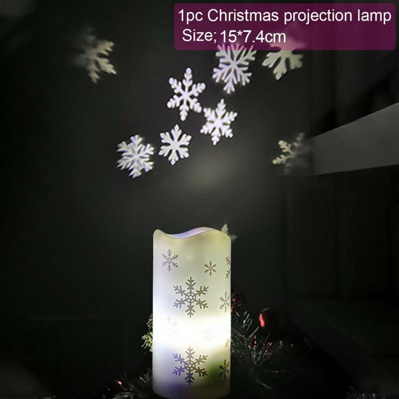 

LED Christmas Snowflakes Projection Lamp Candle Projector Night Light Ornaments,Event Party,Glow party supplies smart home light