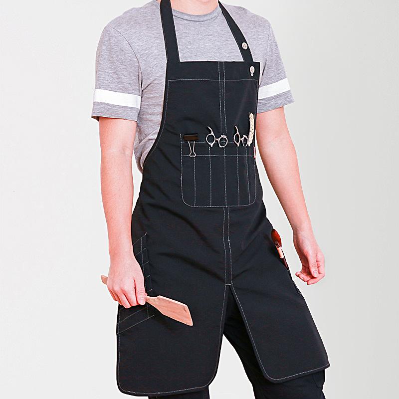 

Work Home Kitchen Summer Breathable Hair Stylist Tool Apron Milk Shop Men and Women Work Smock Restaurant Pinafore