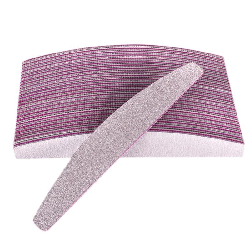 

50Pcs/Lot 100/180 Grit Nail Sanding File Buffing Polish Block Half Moon Nail Polishing Files Pedicure Manicure Salon Tools