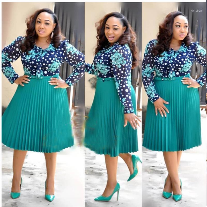 

Ethnic Clothing 2021 Autumn African Dresses For Women Printed Vetsidos Casual Midi Dress Africa Lady Clothes Spring Summer Female1