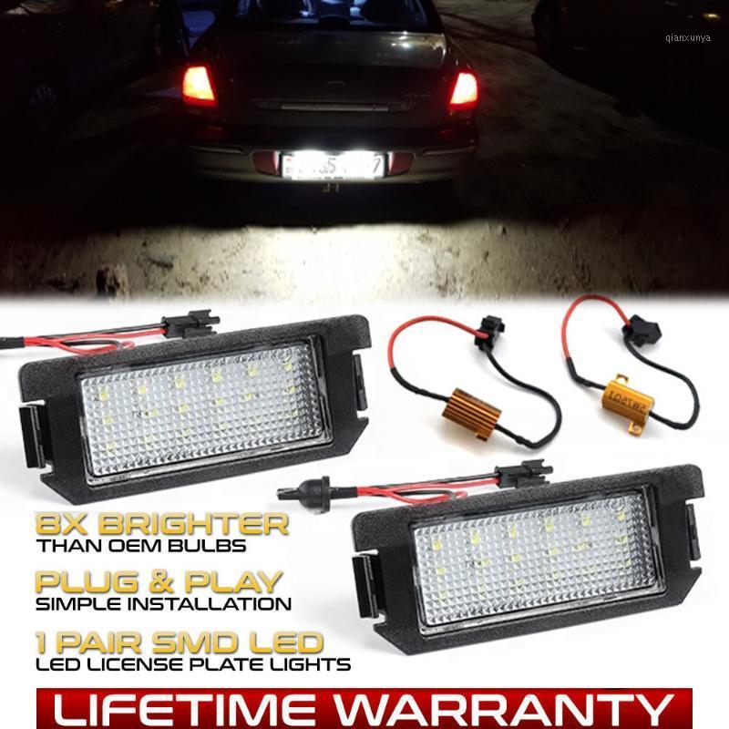 

2Pcs Error Free LED License plate light For Kia Soul 2 AM Kia Niro Rio 3 Picanto TA Car tail number plate lamps1, As pic