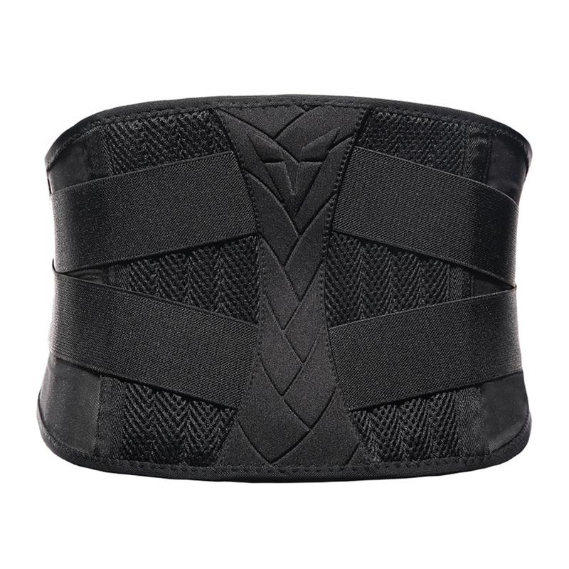 

Lumbar Support Waist Adjustable Pain Back Supporting Brace For Fitness Weightlifting Belts Sports Safety Corrector X498D, Black
