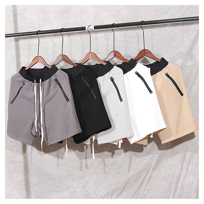 

2021 New High Street Casual Fashion Short Same Style Sweatpants Men Hiphop Jogger Pants Beach Shorts 16mu, Khaki