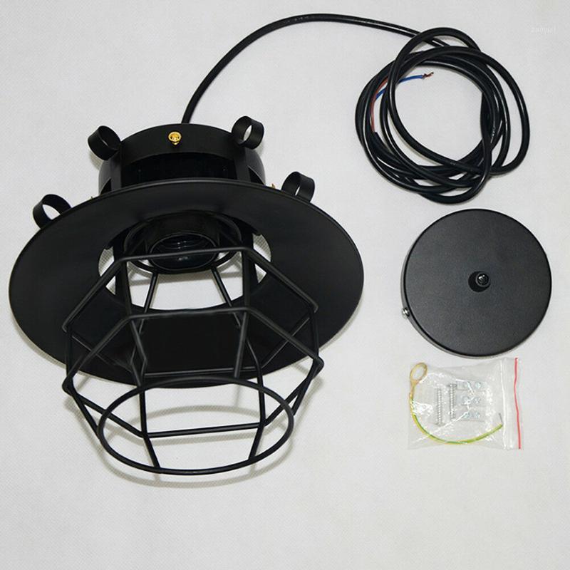 

Modern Pendant Loft Party Bar Vintage Wall Hanging Lamp Fixture Iron Decoration Ceiling Light For E27 Bulbs Metal Cage Home1