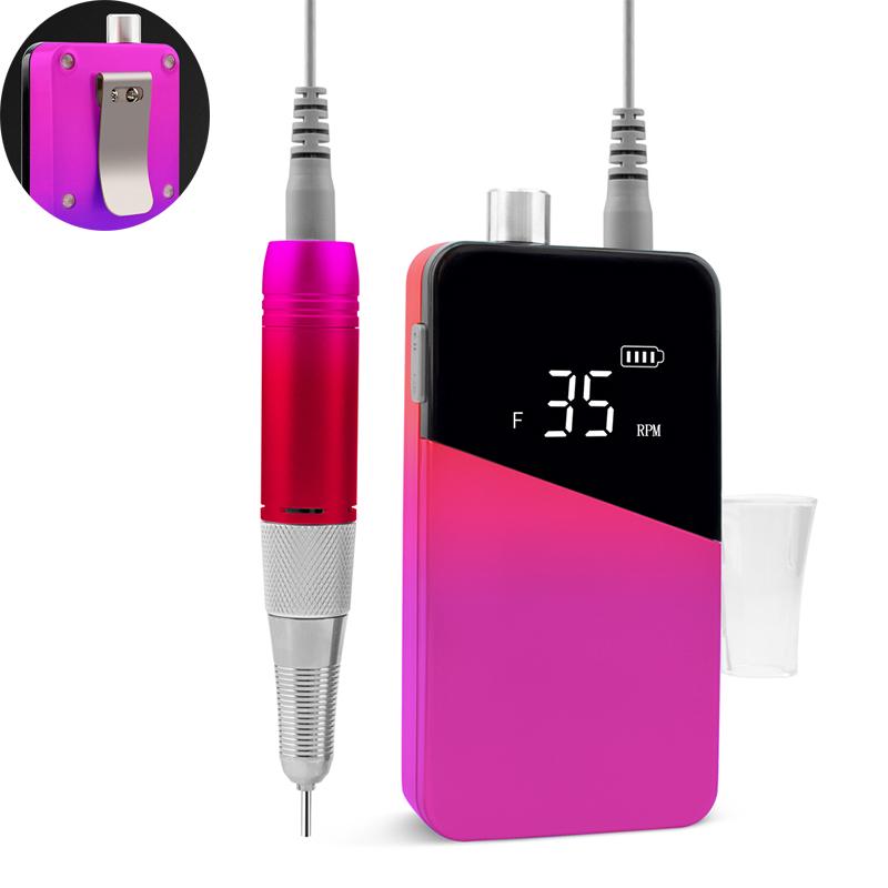 

25W Rechargeable Electric Nail File 35K/30K RPM Nail Polisher Sander Wireless Manciure Drill Portable Drilling Machine