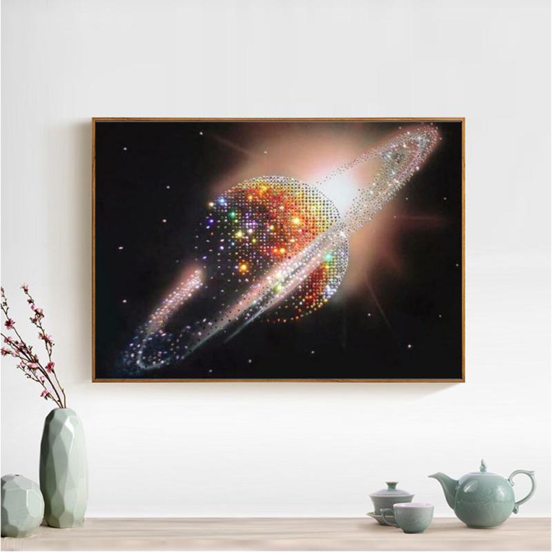 

Full Round Drill 5D DIY Diamond Painting "Universe Earth" 3D Diamond Embroidery Planet Scenery Cross Stitch 2020 Home Decor Gift