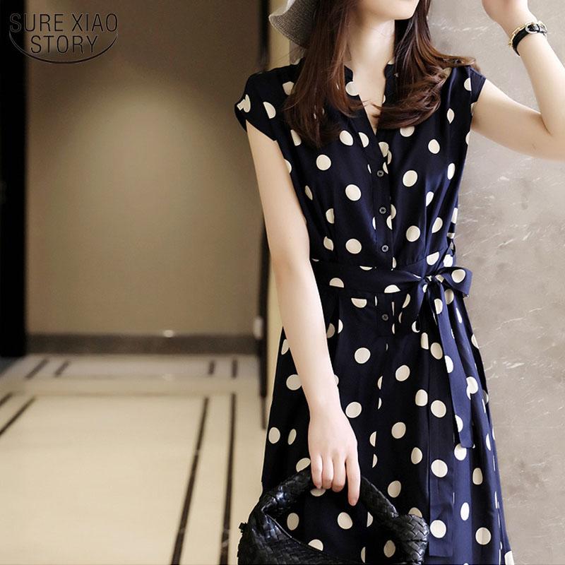 

Casual Dresses French Retro Polka Dot Dress Women 2022 Fashion Sleeveless Summer Plus Size Elegant Thin Long With Belt 13833, Black;gray