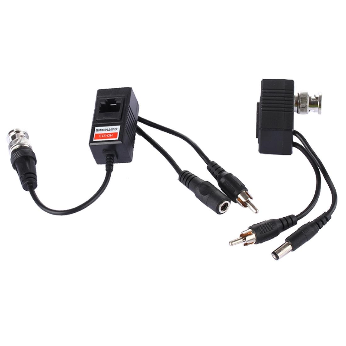 

2 PCS HD 213B-C Coaxial CVITVIAHD Video Audio Power Balun Transceiver