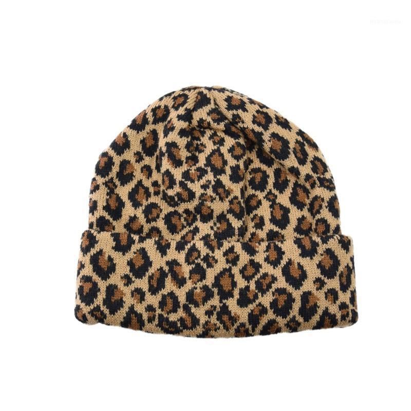 

New Adult Women Men Soft Leopard Beanies Winter Printed Thick Hat Knitted Hat Warm Ear Cap femme gorros mujer Hats1