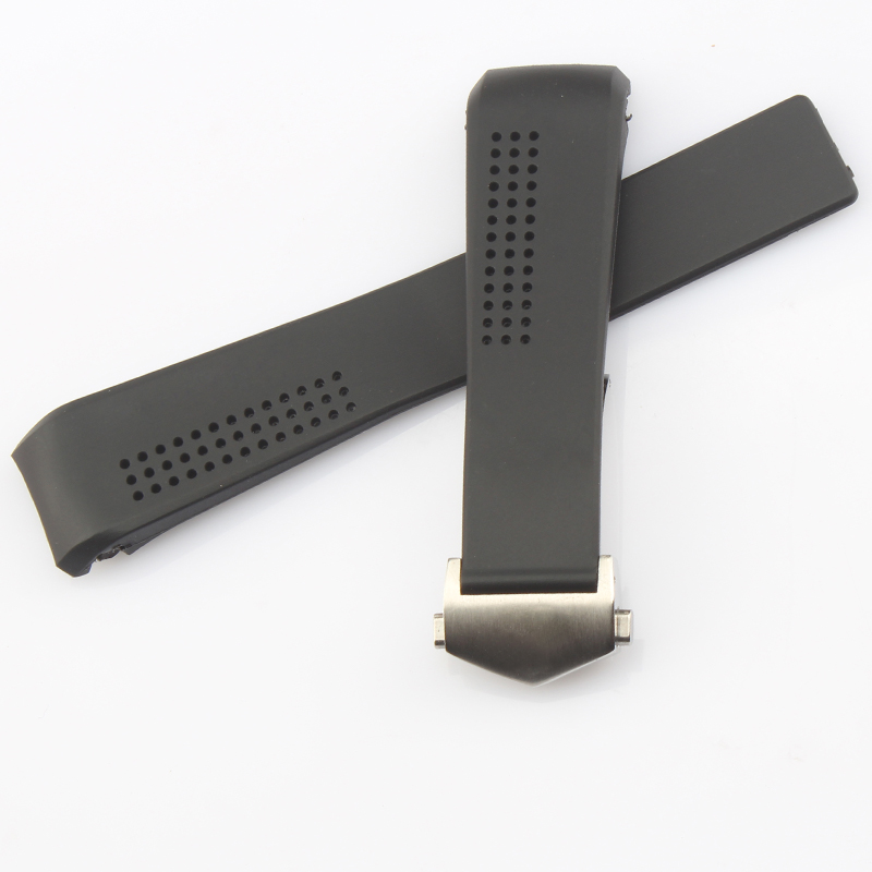 

Rubber Strap For FIT TACa Watchband 20 22 Silicone Wrist Bracelet with Deployment Clasp