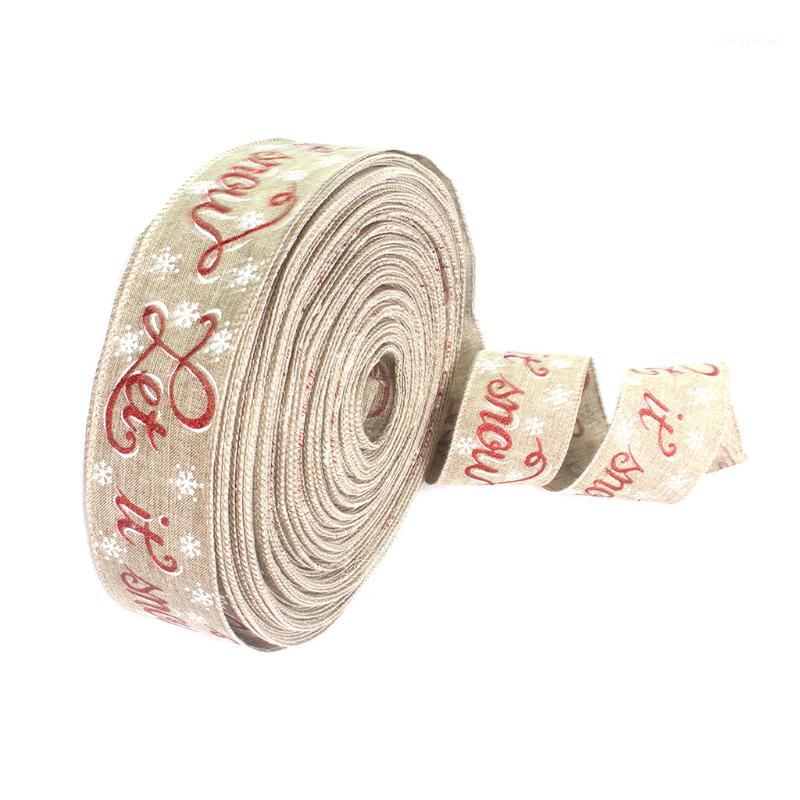 

Christmas Decor 10m Imitation Linen DIY Hand made Christmas Decor Linen Ribbon Artificial Ropes Party Supplies1