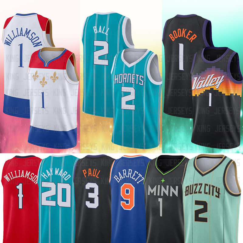 

2 LaMelo 1 Devin 3 Chris Paul Booker Paul Gordon Hayward Ball RJ Barrett Zion Lillard Trae Williamson Young Damian Basketball Jerseys, Men