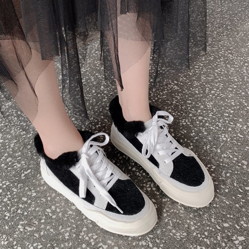 

2021 The New Hot Teddy Winter Fuzzy Skin From Fake Rentals to Ladies Apartment Flats Comfortable Women Shoes Platform 5dt2, Khaki.