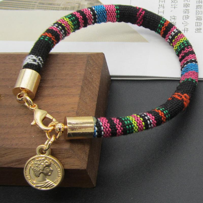 

New Fashion Cotton Bracelet Simple All-Match Women Bracelet For Women Femme New Hand Cuff Bag Angel Pendant Jewelry