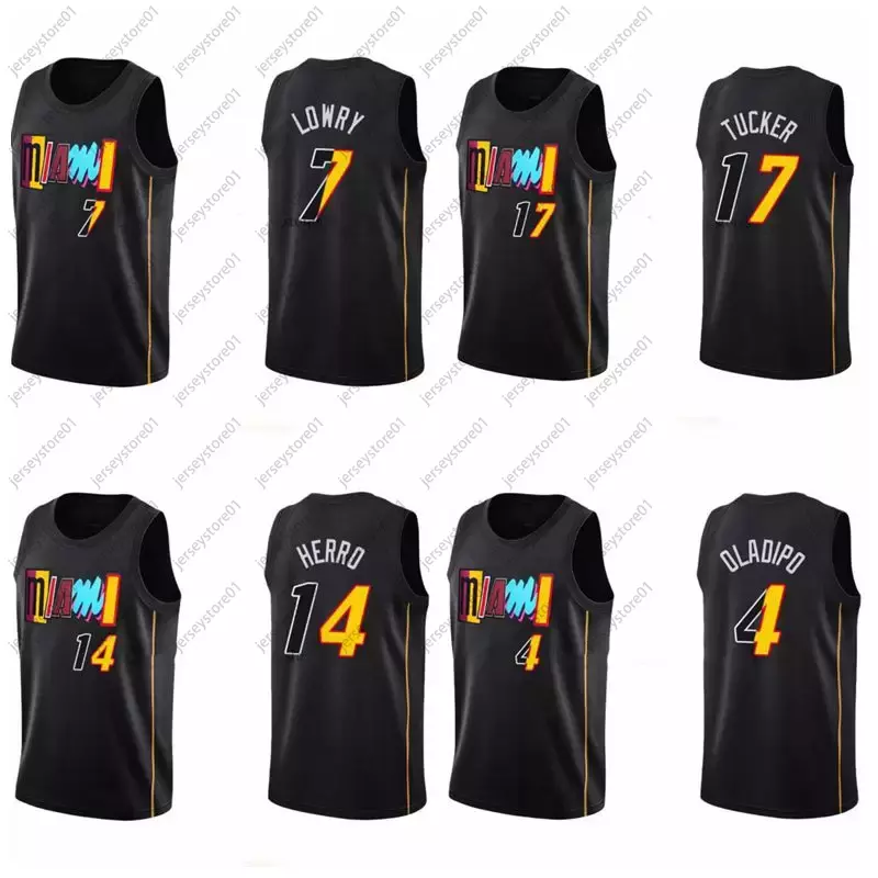 

Miami's Heat's Wade 3 Tyler Herro 14 Basketball jersey Jimmy Butler 22 Adebayo 13 Haslem 40 Robinson 55 jersety 2021-22 75TH Diamo, Black;red