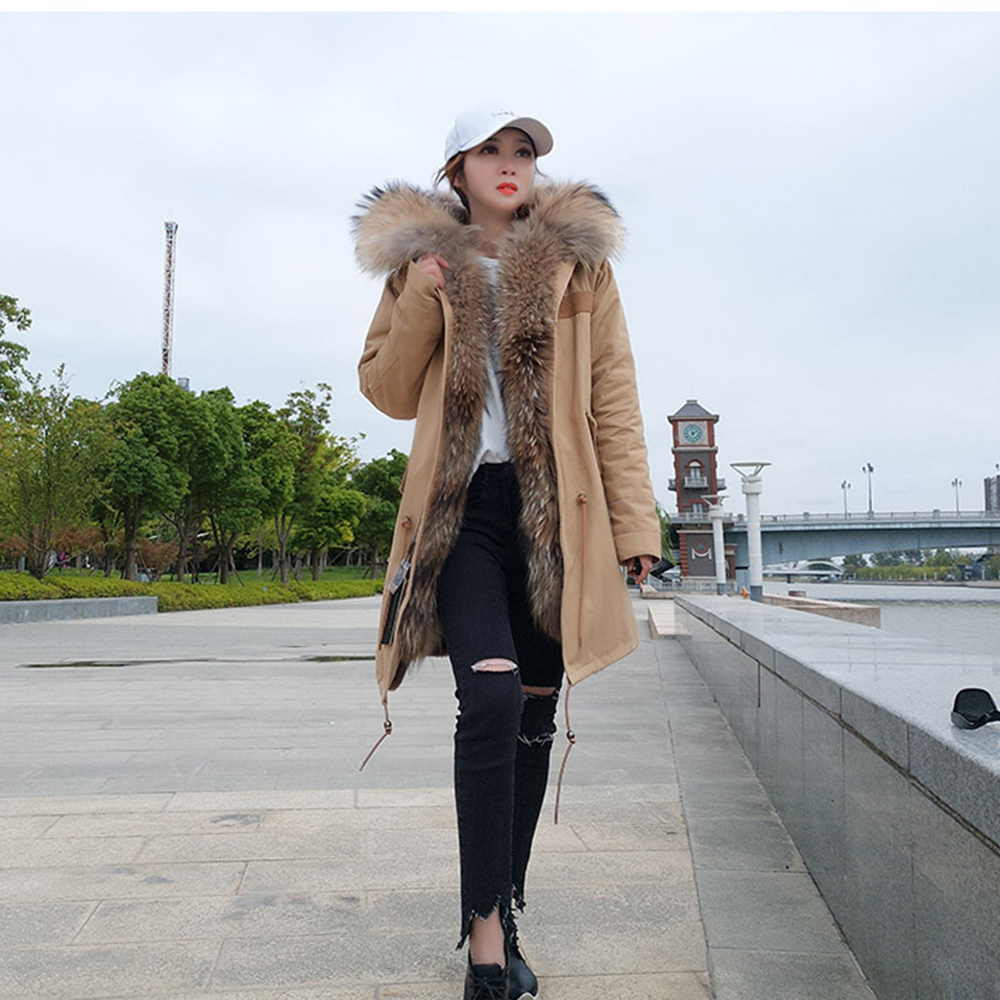 

2021 New Raccoon Skin Turtleneck Pie Topping Colorful Fur Women' T8S5, 13