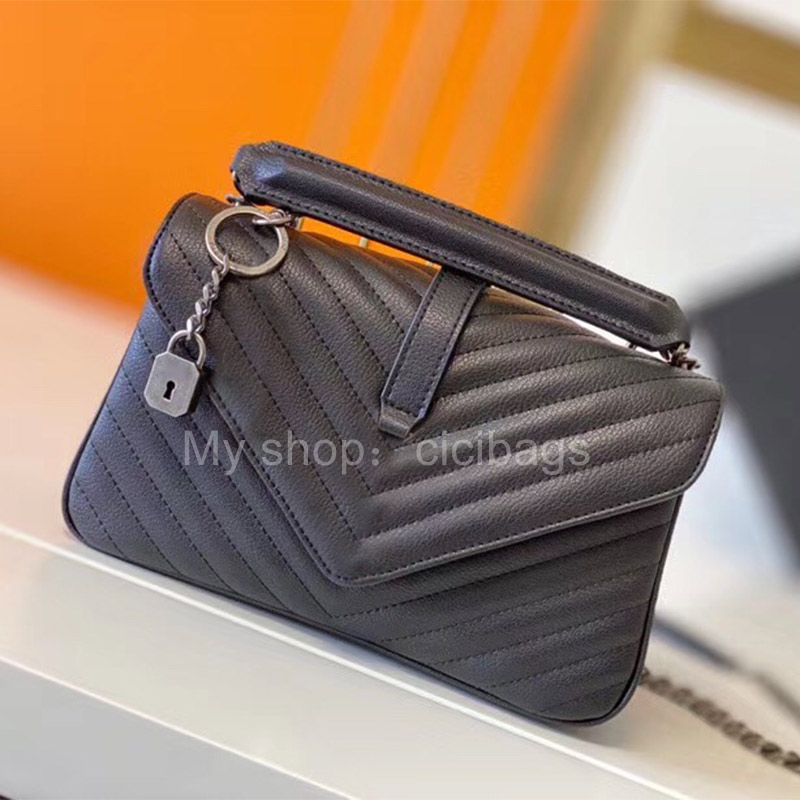 

designer luxurys fashion shoulder crossbody bags women handbags purses chain quilted womens genuine real leather gold chain lady messenger bag pochette envelope, Black-gold chain