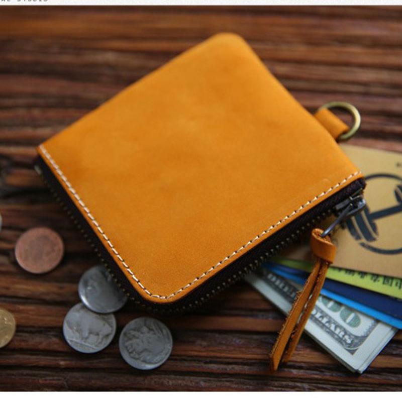 

Retro Style All Genuine Leather Key Case Fashion Pure Color Nature Cowhide Men and Women Housekeeper Key Storage Bag, Black