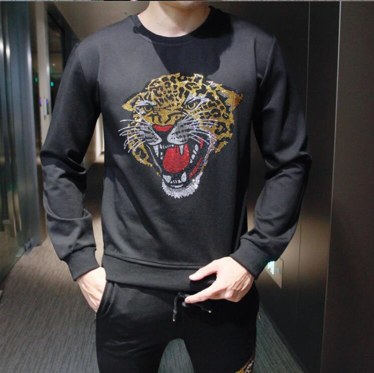 

Black Hoodies and White Male Hood Long Sleeve with Streetwear Strass Hesl, The shown