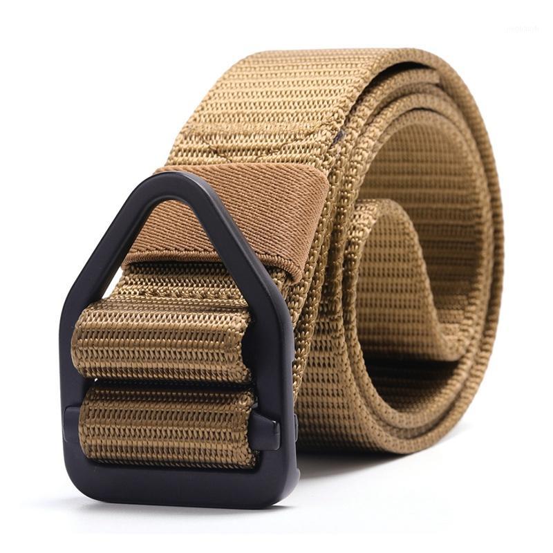 

Nylon Adjustable Metal Buckled Waistband Tactical Men Band Webbing Canvas Outdoor Metal Buckle1