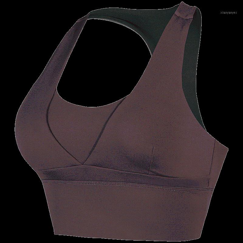 

2020 Women New Sports Underwear Female Running Breathable Vest Ladies Fitness Yoga Nylon Bra Sport Top Purple Black Pink X155B1