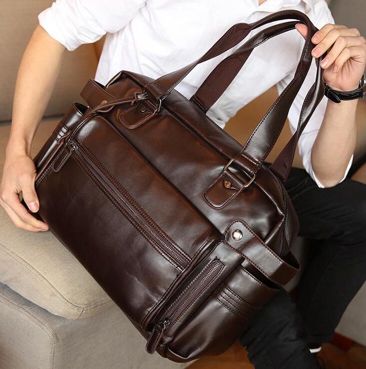 

Factory wholesale men bag fashionable leisure mens leather shoulders BaoHu large leathers bags outside tide joker brand single shoulder handbags, Coffee-4010