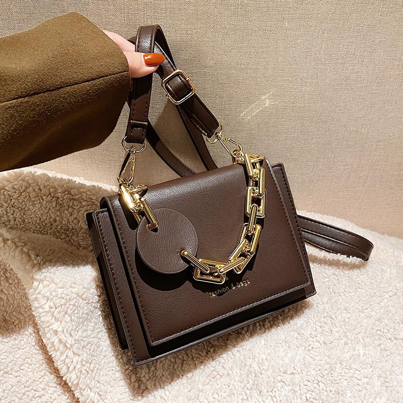 

VeryMe High Quality Classic Shoulder Bags Chain Square Crossbody Bag Women Chain Strap Handbags Female Retro bolsos guees mujer, Black