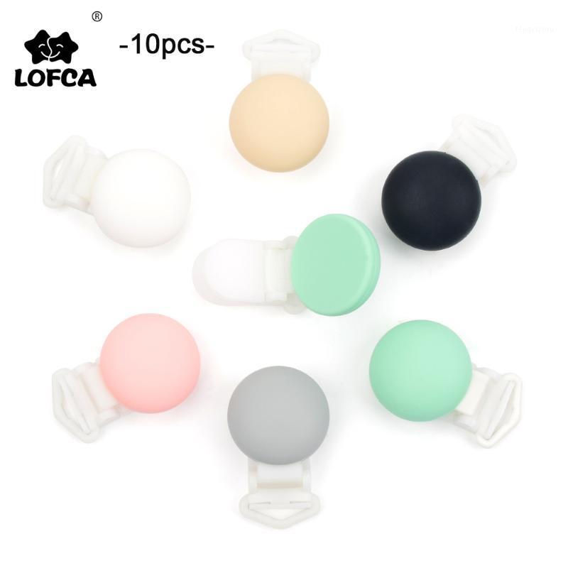 

LOFCA 10PCS Pacifier Clip Silicone Round Shaped Colorful Nipple Clip DIY Pacifier Chain Accessories BPA Free Soother Holder1